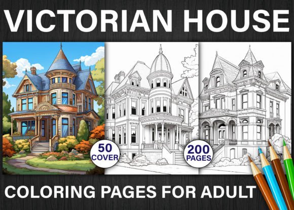 200 Victorian House Coloring Pages