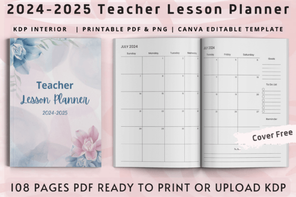 2024-2025 Teacher Lesson Planner: Streamline Your Teaching Journey with a Professional Canva Template