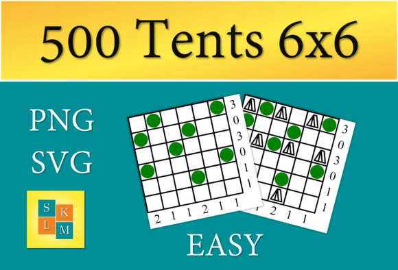 Boost Your Brainpower with 500 Easy Tents Logic Puzzles for a 6x6 Grid