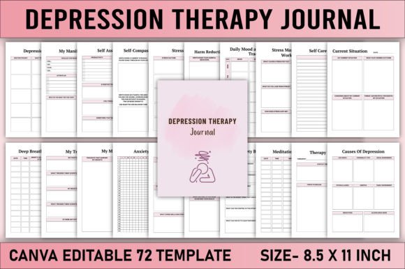 Editable Depression Therapy Journal: A Practical Tool for Emotional Healing
