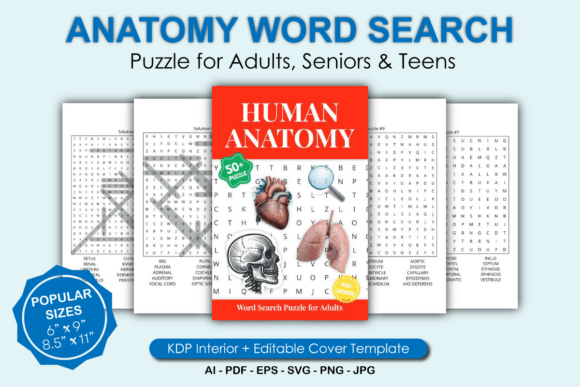 Human Anatomy Word Search for Adults