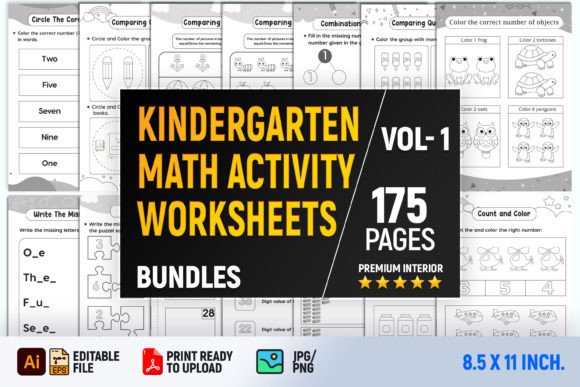 Kindergarten Math Activity Worksheets