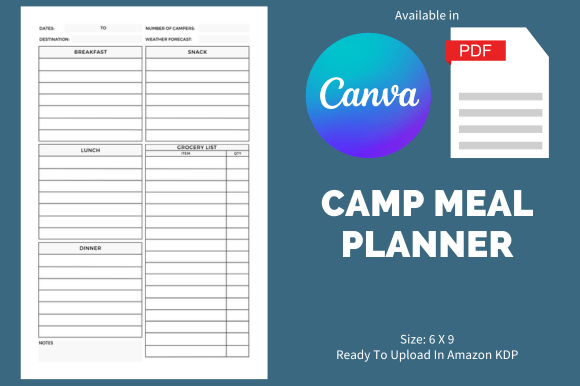 Maximize Your Profits with the Camp Meal Planner KDP Interior