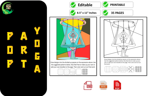 Pop Art Yoga Coloring Pages