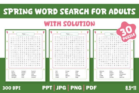 Spring Word Search for Adults: A Practical Tool for Engagement and Learning