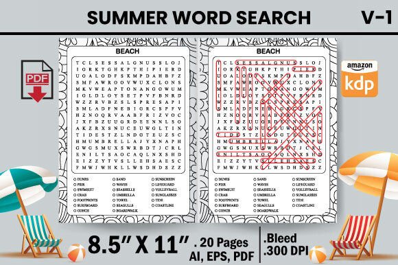 Summer Word Search V1: A Practical Tool for Summer Fun and Learning